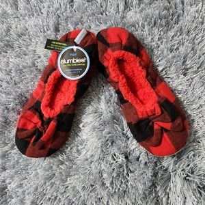 Slumbies Buffalo Plaid Non-Skid Slippers